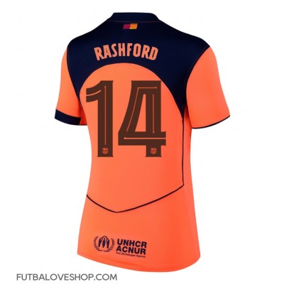 Dres Barcelona Marcus Rashford #14 Tretina pre Ženy 2025-26 Krátky Rukáv Dres Barcelona Marcus Rashford #14 Tretina pre Ženy 2025-26 Krátky Rukáv